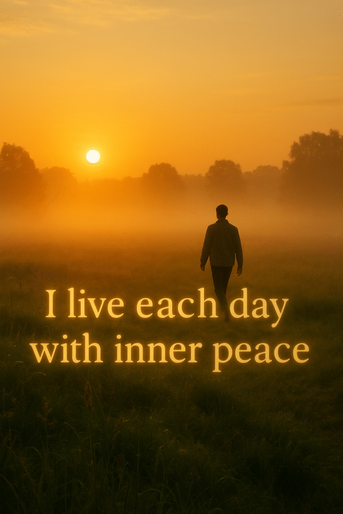 I live each day with inner peace.