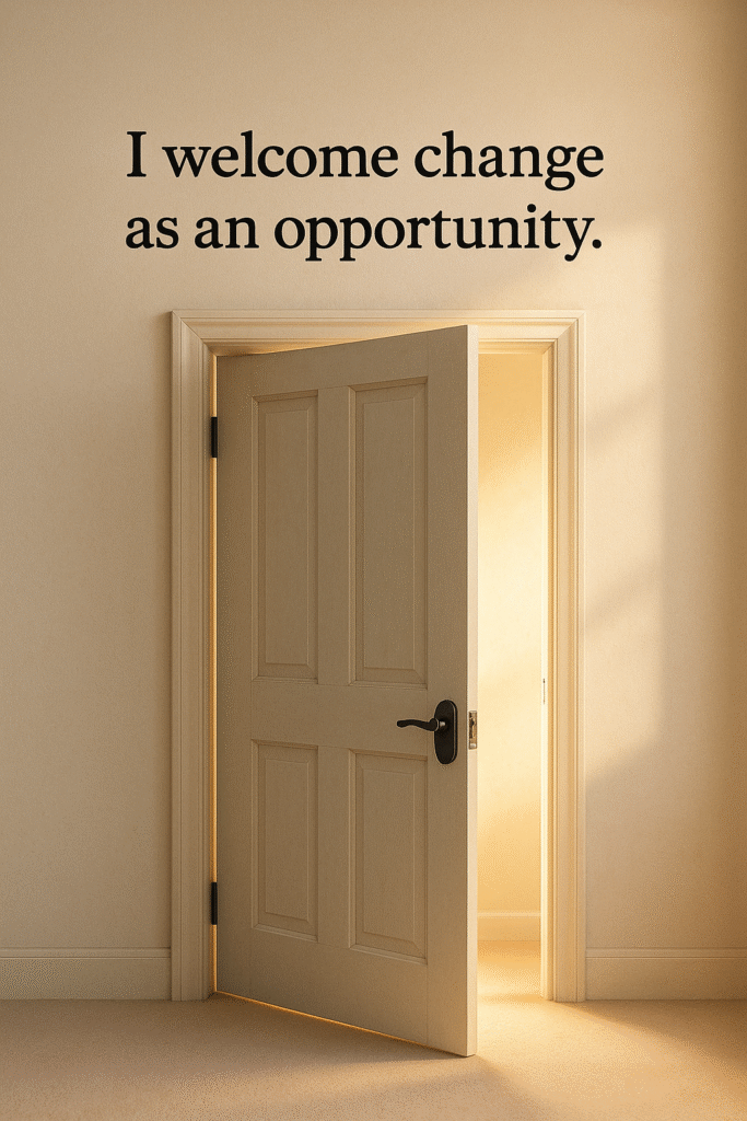 I welcome change as an opportunity.