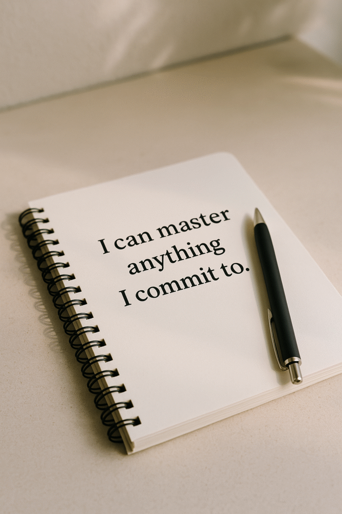 I can master anything I commit to.