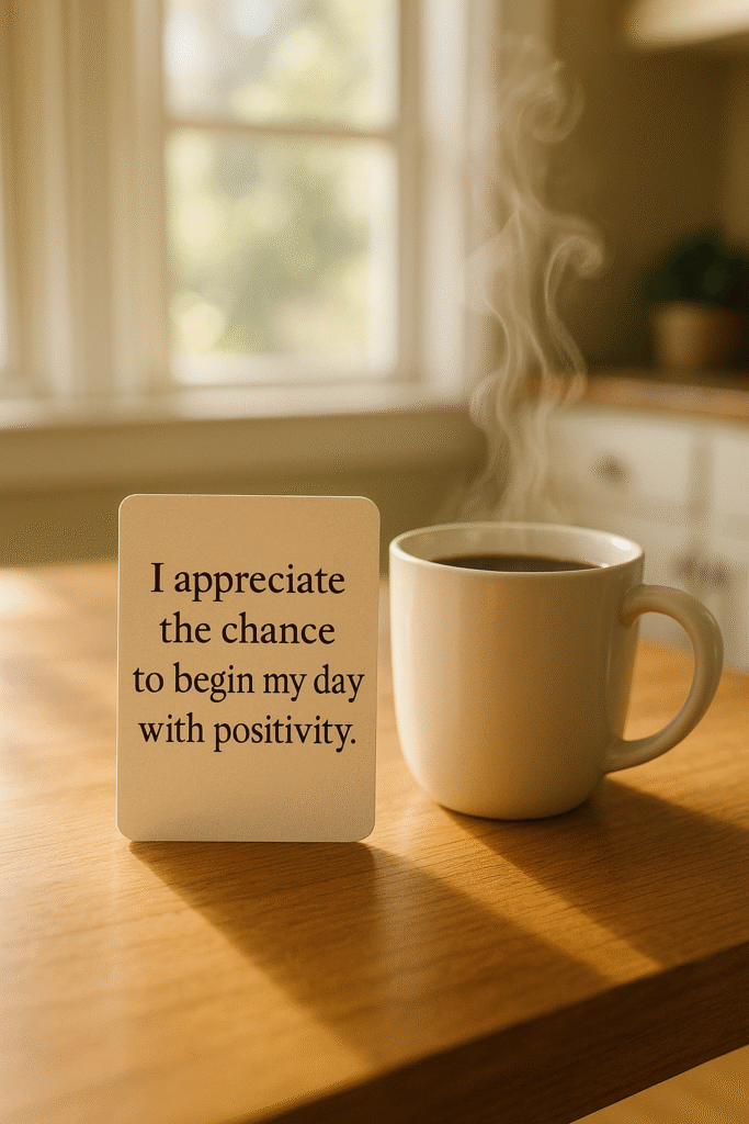 I appreciate the chance to begin my day with positivity.