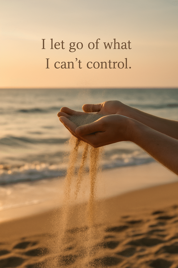 I let go of what I can’t control.