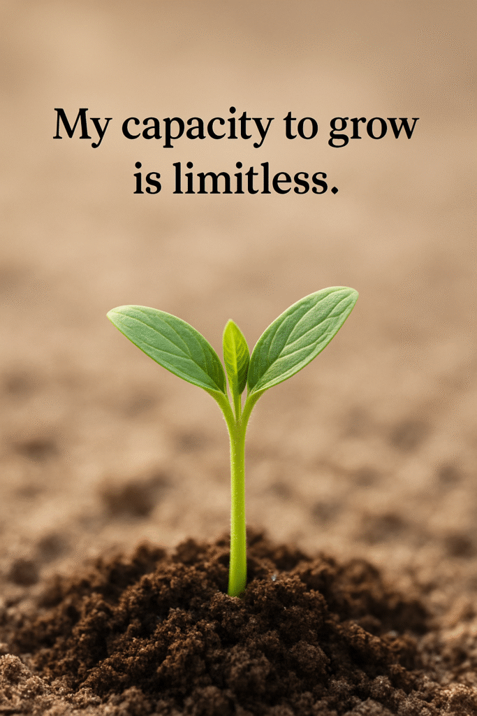 My capacity to grow is limitless.