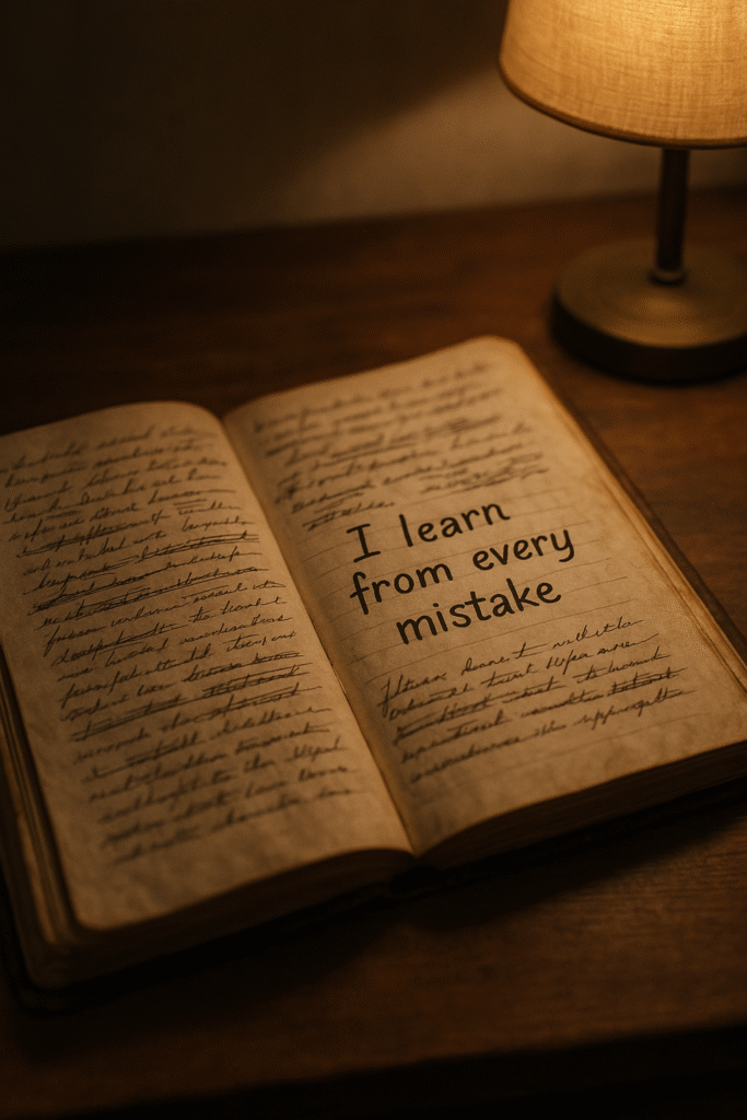 I learn from every mistake.