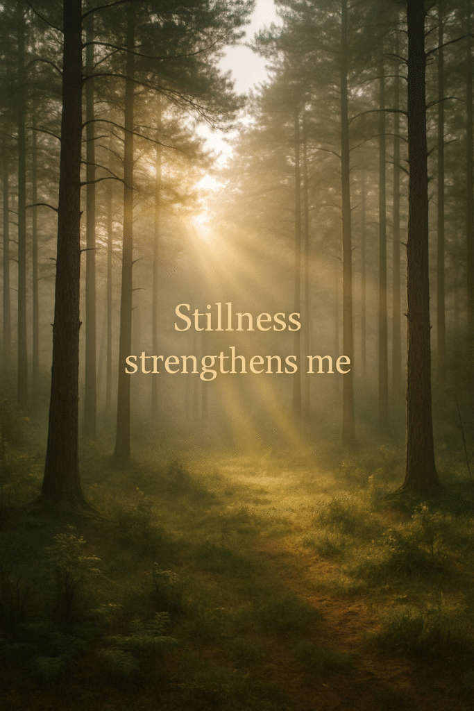 Stillness strengthens me.