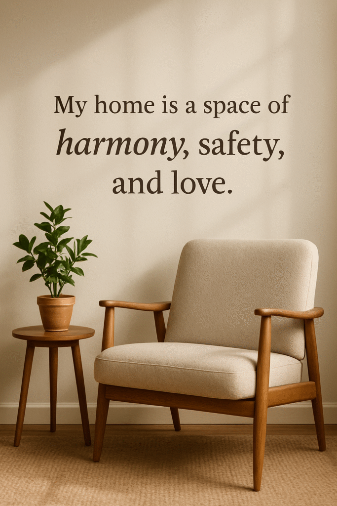 My home is a space of harmony, safety, and love
