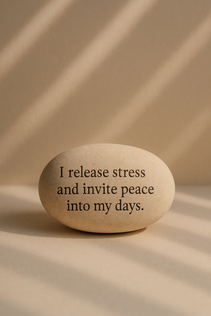 I release stress and invite peace into my days.