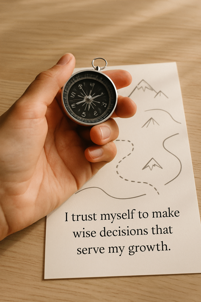 I trust myself to make wise decisions that serve my growth.