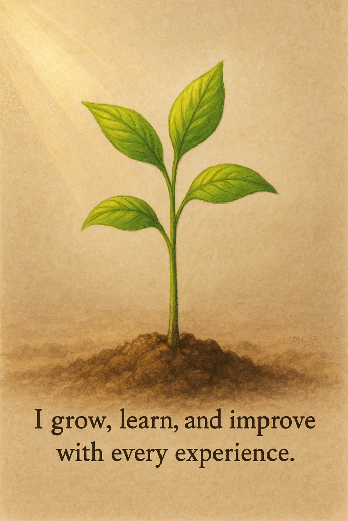 I grow, learn, and improve with every experience.