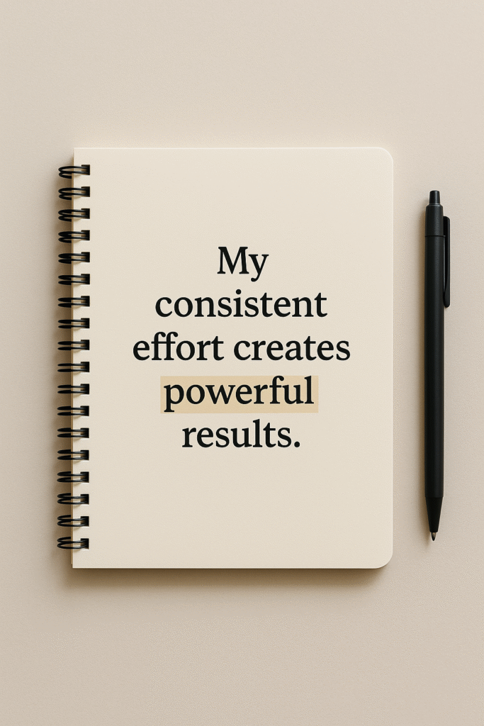 My consistent effort creates powerful results.