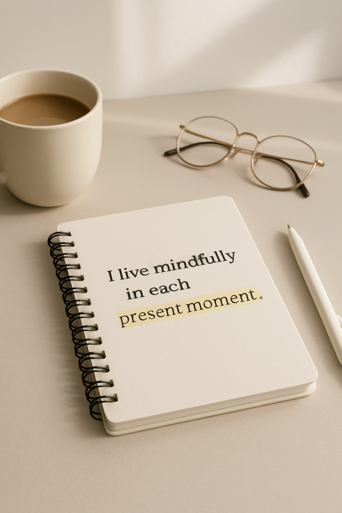 I live mindfully in each present moment.