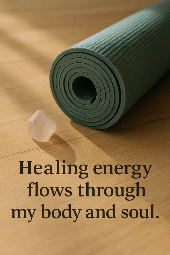 Healing energy flows through my body and soul.