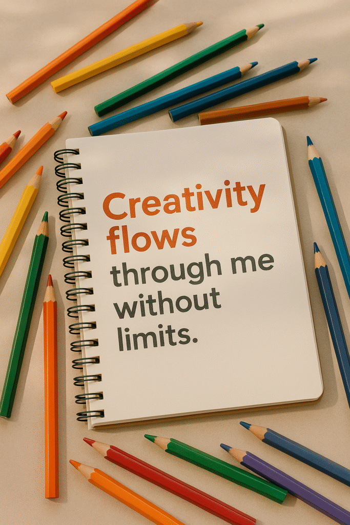 Creativity flows through me without limits.