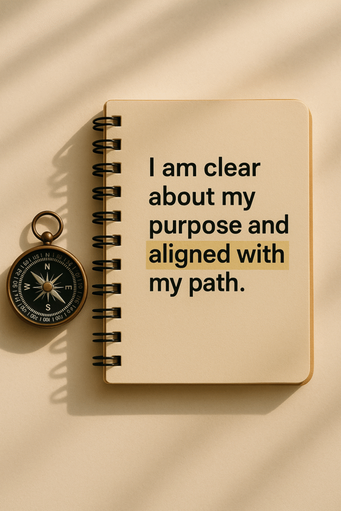 I am clear about my purpose and aligned with my path.