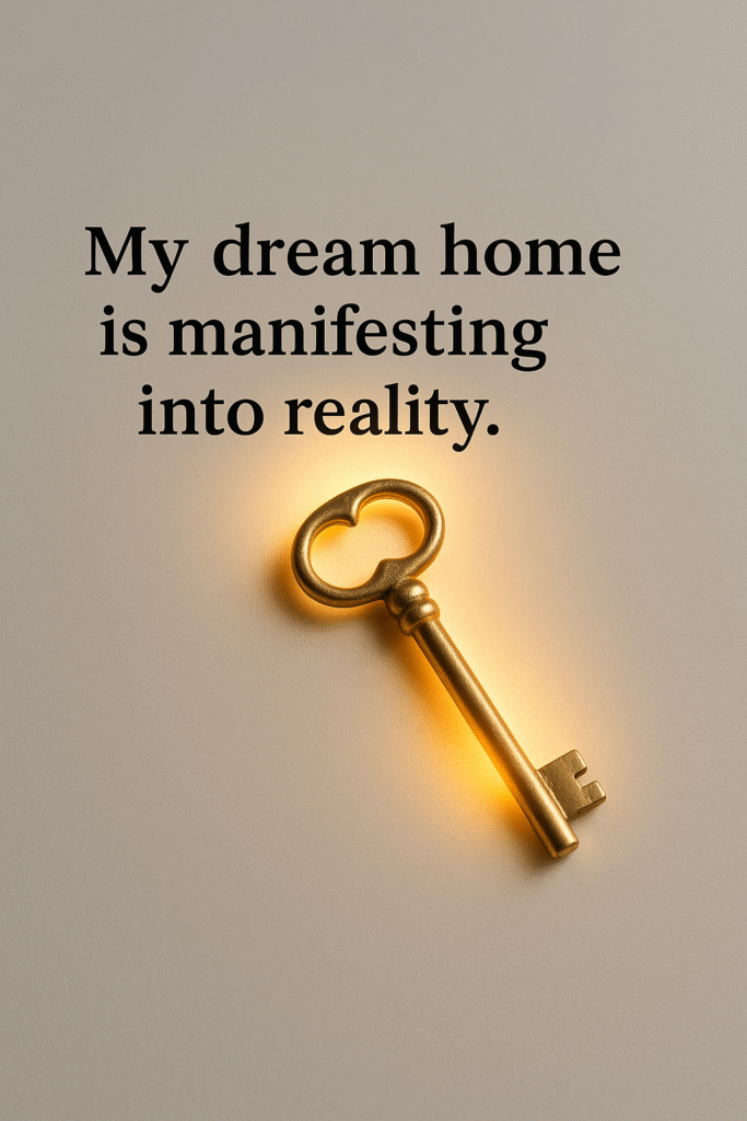 My dream home is manifesting into reality.