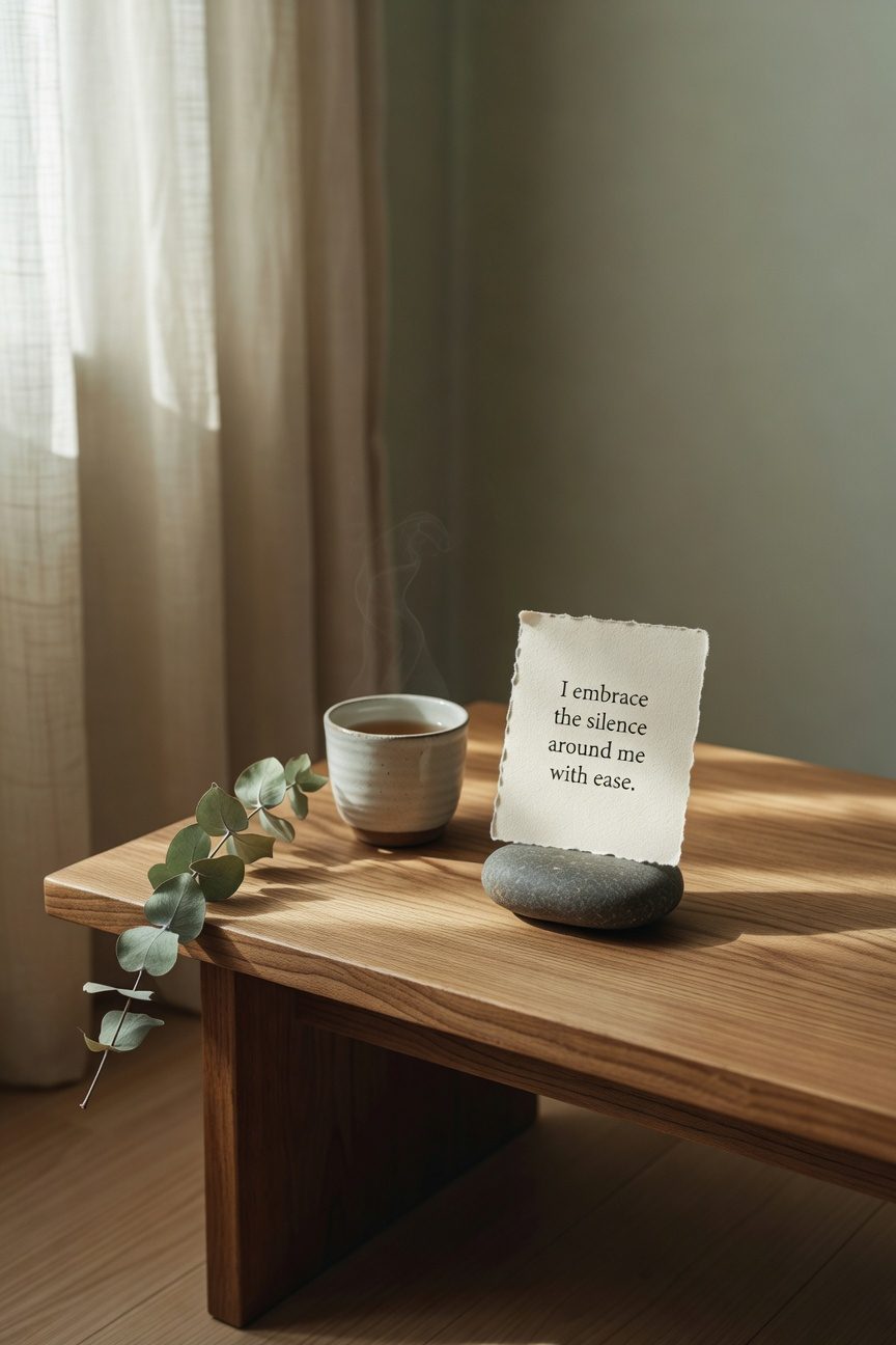 embracing peaceful silent moments