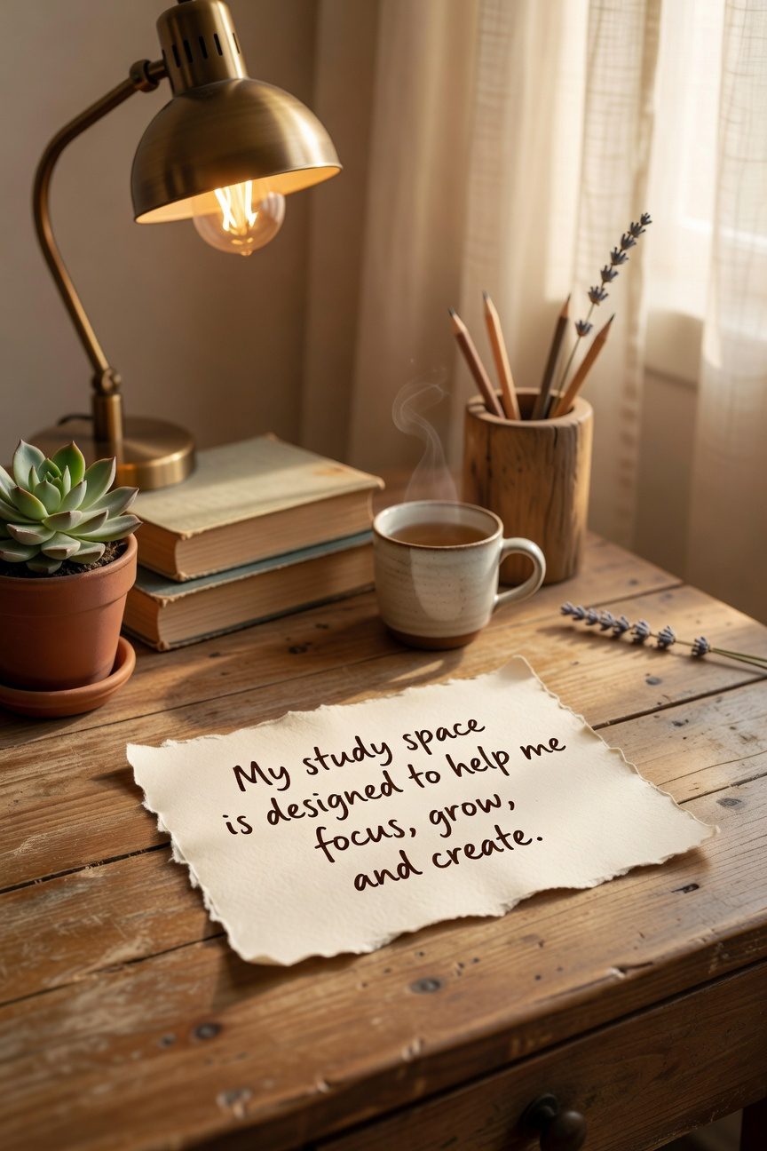 tidy inspiring study environment