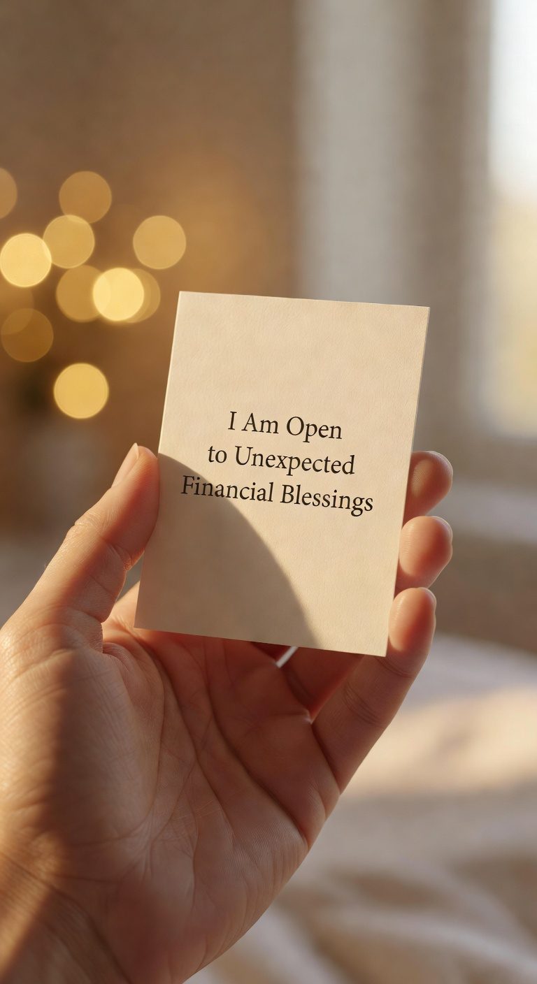 welcoming unexpected financial abundance